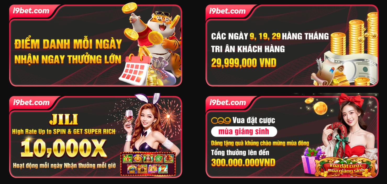 Các chương trình khuyến mãi i9bet đang được ưa chuộng