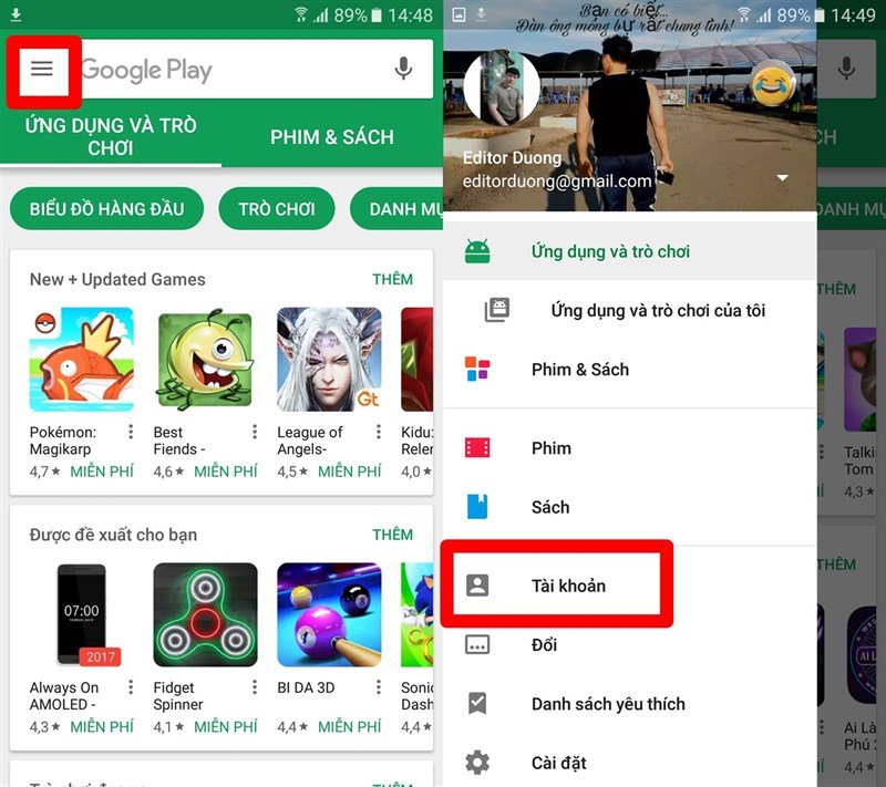 Bật Mí Tải Game Đổi Thưởng Nạp Bằng Google Play Siêu Ưu Đãi